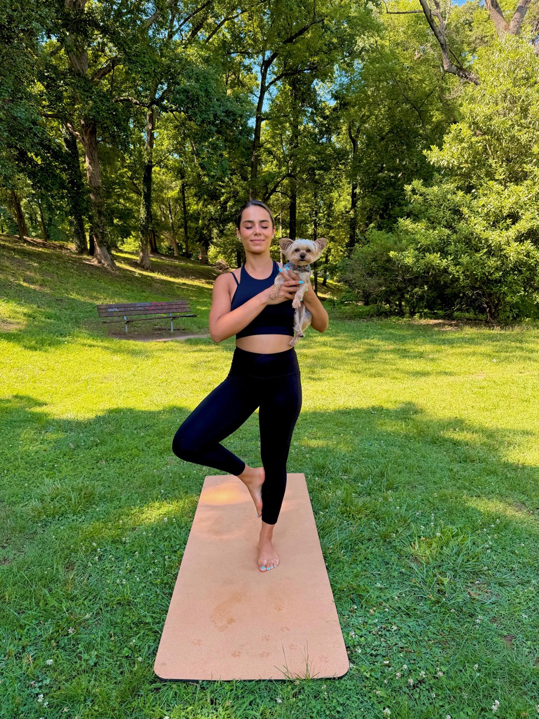 Tree pose in the forest